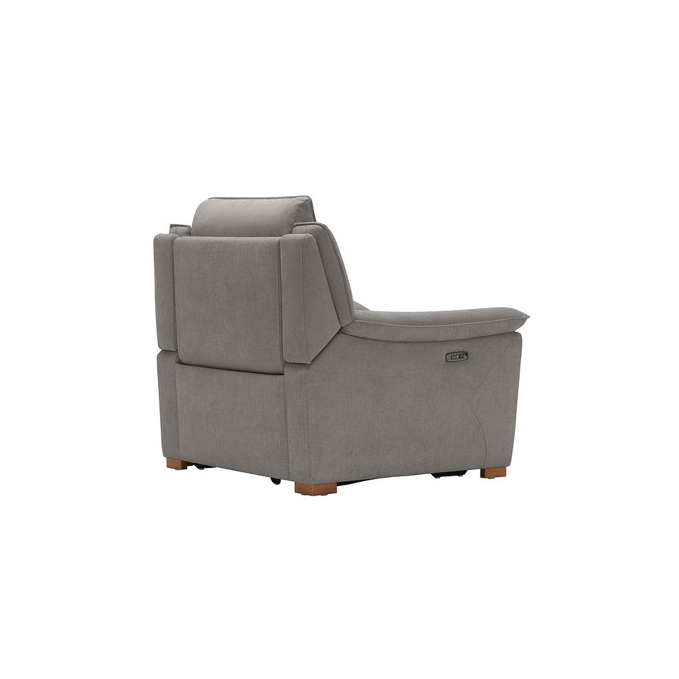 Dune Electric Recliner Armchair with Power Headrest Sofa in Amigo Granite Fabric 7