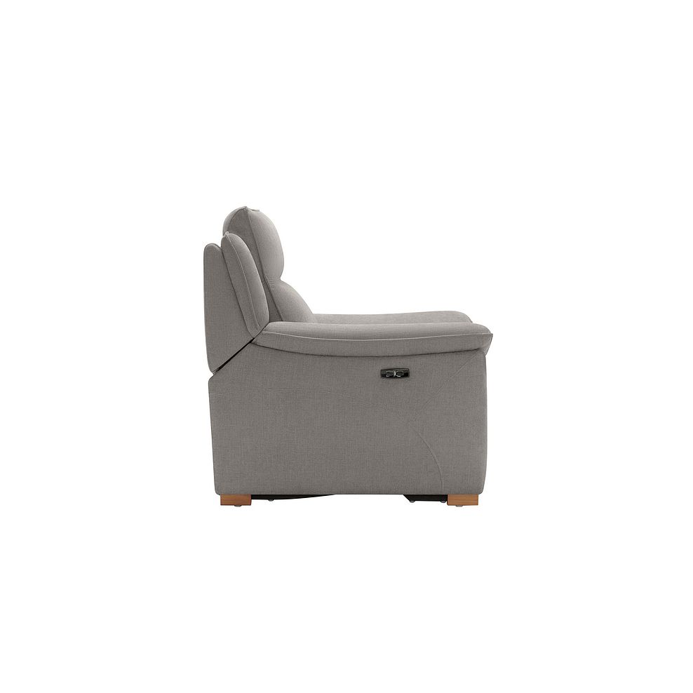 Dune Electric Recliner Armchair with Power Headrest Sofa in Amigo Granite Fabric 8