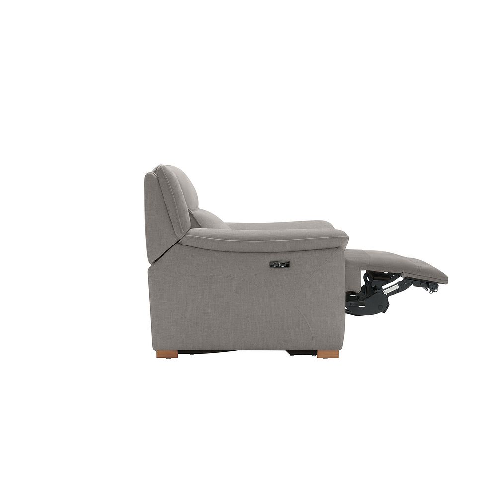 Dune Electric Recliner Armchair with Power Headrest Sofa in Amigo Granite Fabric 9