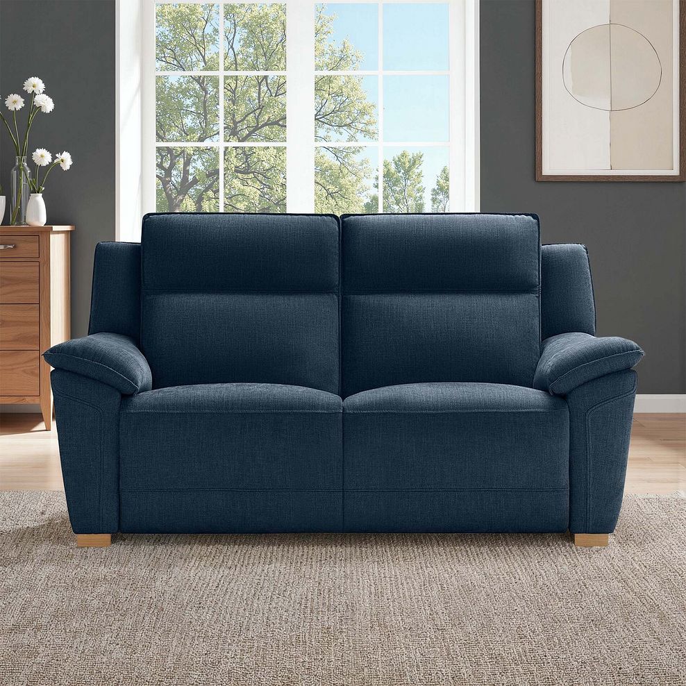 Dune 2 Seater Sofa in Amigo Navy Fabric 1