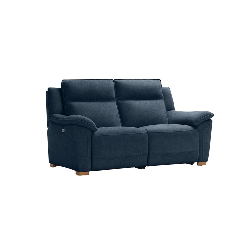 Dune 2 Seater Electric Recliner with Power Headrest Sofa in Amigo Navy Fabric Thumbnail 1