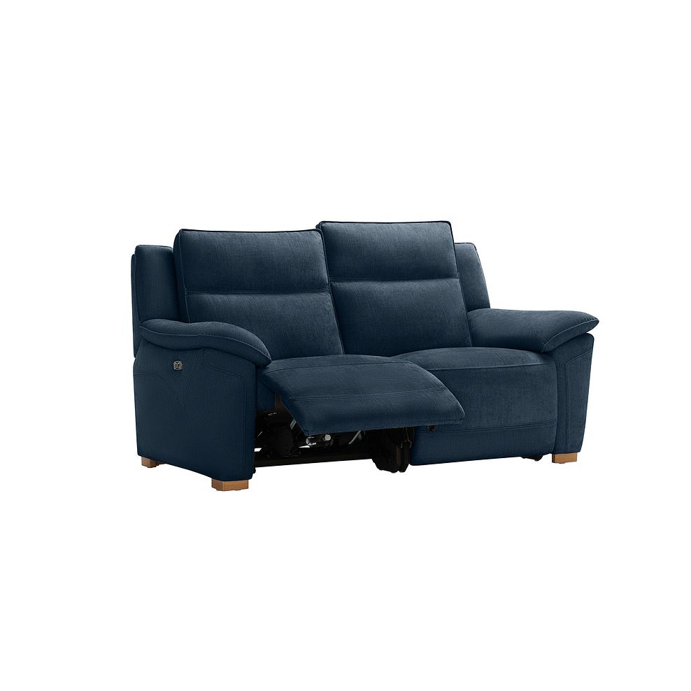 Dune 2 Seater Electric Recliner with Power Headrest Sofa in Amigo Navy Fabric 3