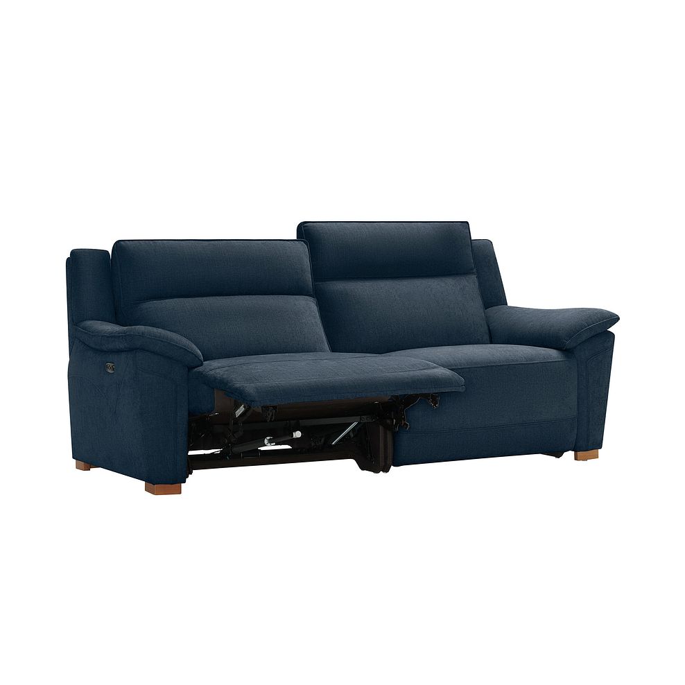 Dune 3 Seater Electric Recliner with Power Headrest Sofa in Amigo Navy Fabric Thumbnail 4