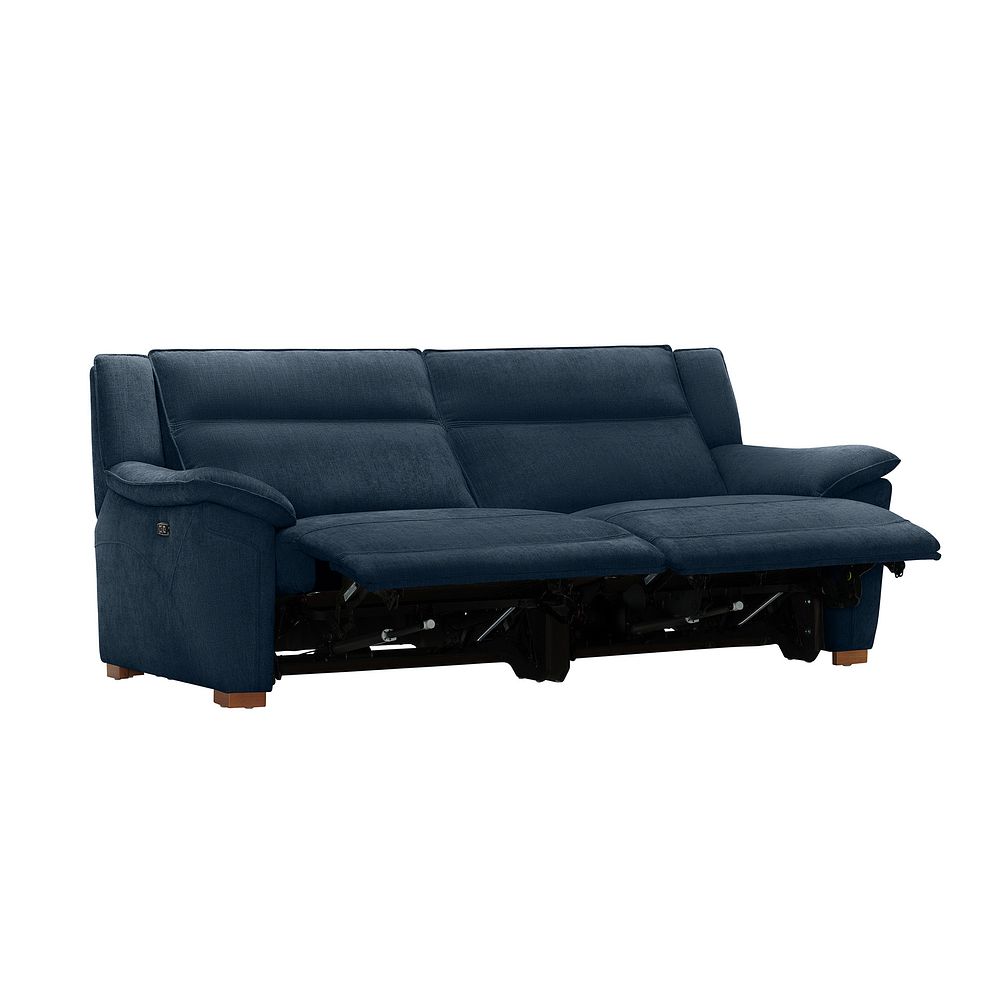 Dune 3 Seater Electric Recliner with Power Headrest Sofa in Amigo Navy Fabric 5