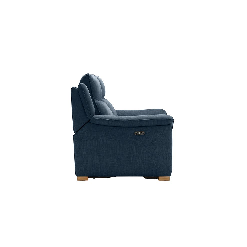 Dune 3 Seater Electric Recliner with Power Headrest Sofa in Amigo Navy Fabric 8