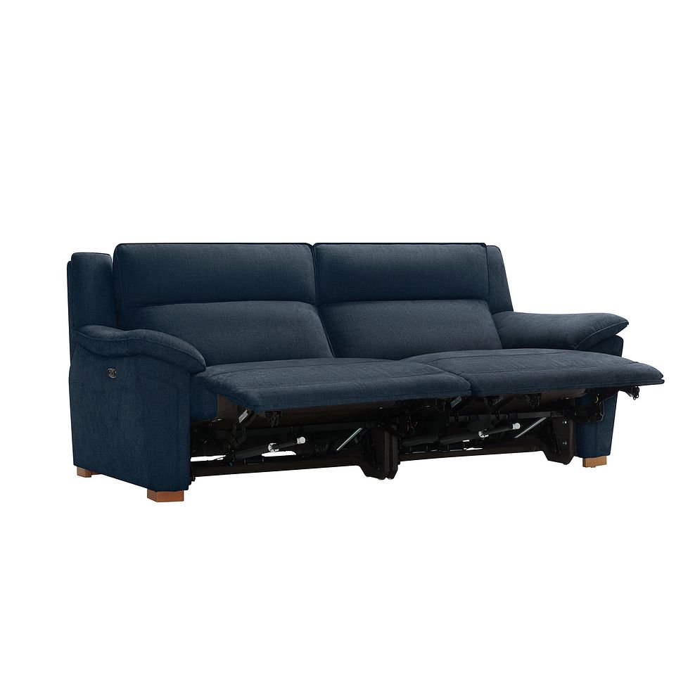 Dune 3 Seater Electric Recliner with Power Headrest Sofa in Amigo Navy Fabric 6