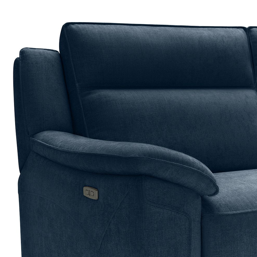 Dune 3 Seater Electric Recliner with Power Headrest Sofa in Amigo Navy Fabric 11