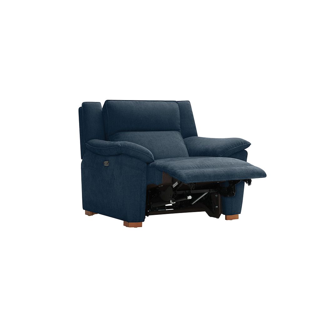 Dune Electric Recliner Armchair with Power Headrest Sofa in Amigo Navy Fabric 6