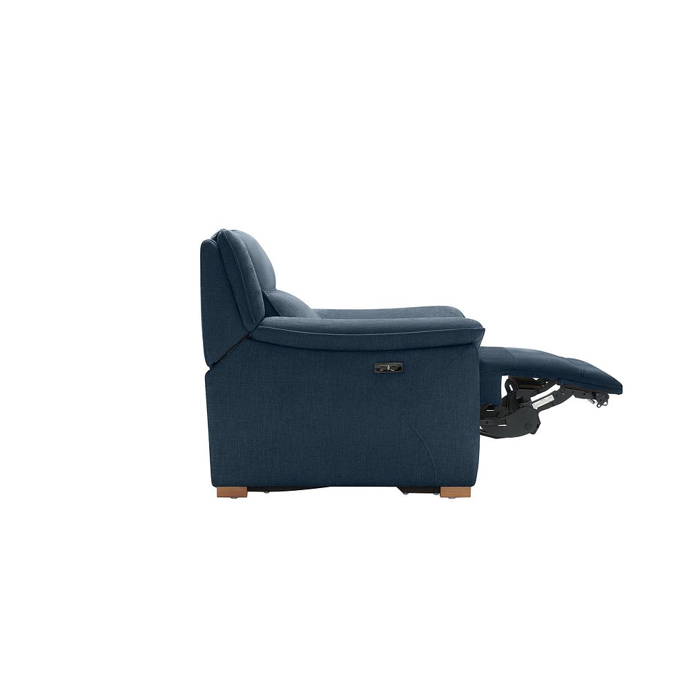 Dune Electric Recliner Armchair with Power Headrest Sofa in Amigo Navy Fabric 9