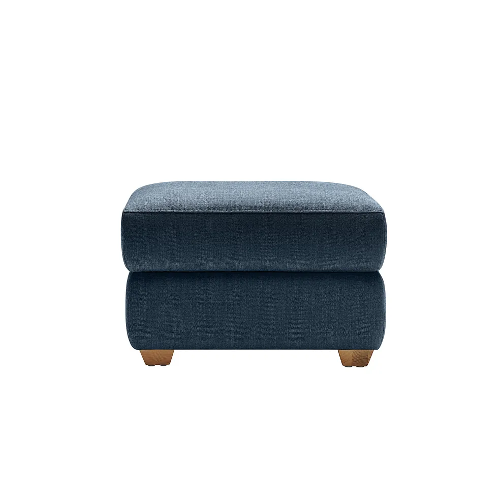 Dune Storage Footstool in Amigo Navy Fabric 2