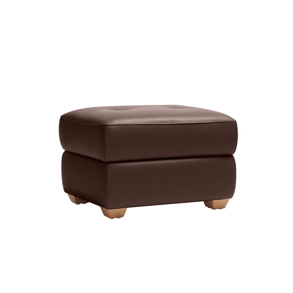 Dune Storage Footstool in Coffee Bean Leather 1