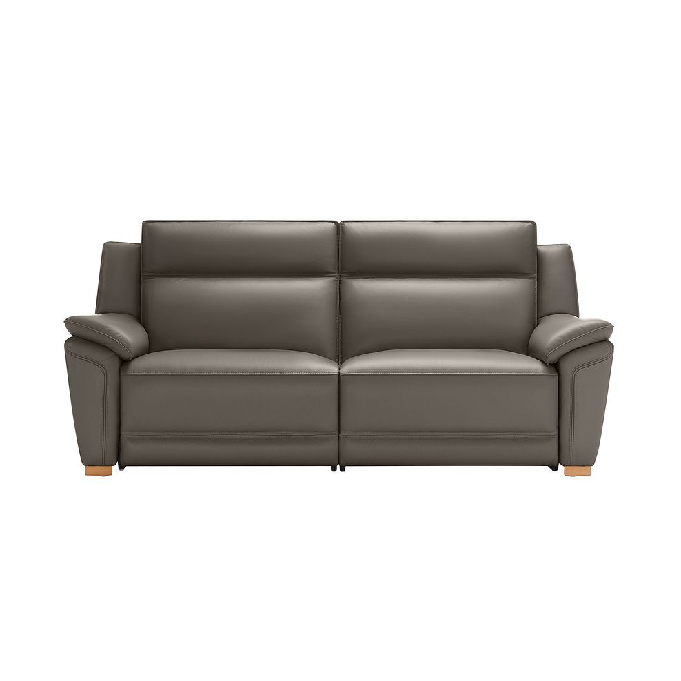 Dune 3 Seater Electric Recliner Sofa in Elephant Grey Leather Thumbnail 4