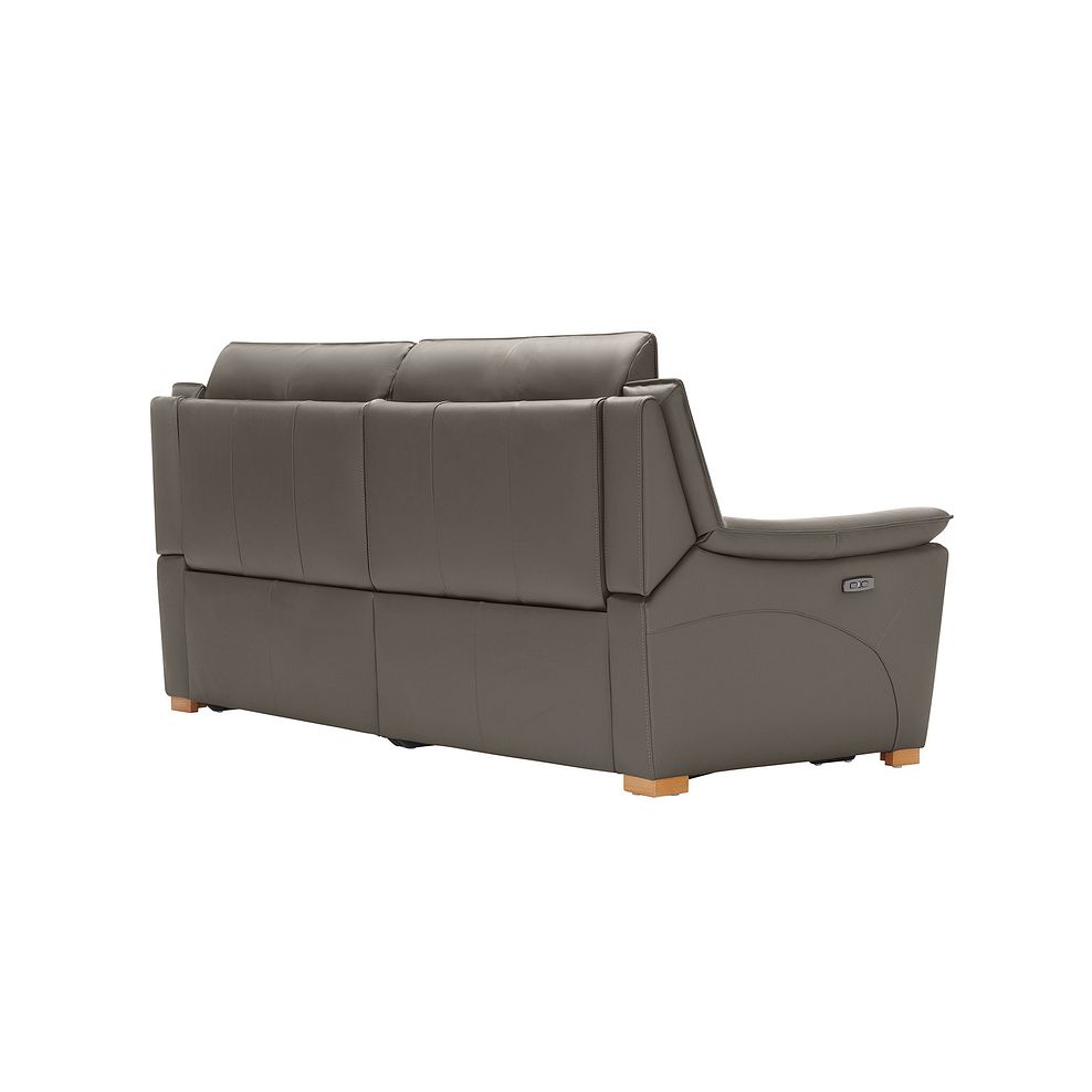 Dune 3 Seater Electric Recliner Sofa in Elephant Grey Leather 8