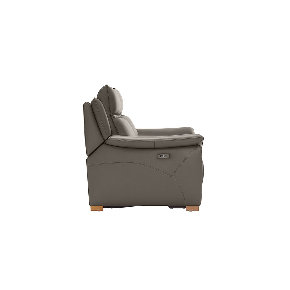 Dune 3 Seater Electric Recliner Sofa in Elephant Grey Leather 9