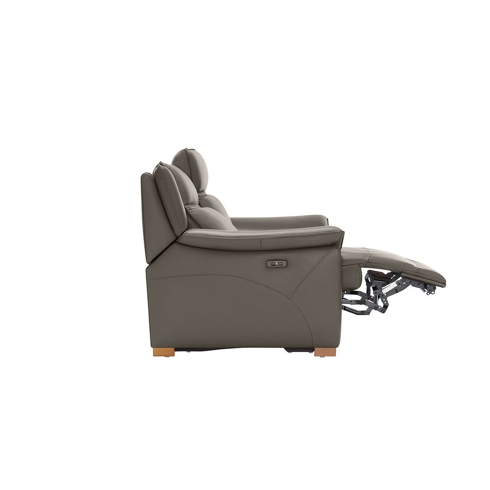 Dune 3 Seater Electric Recliner Sofa in Elephant Grey Leather 10