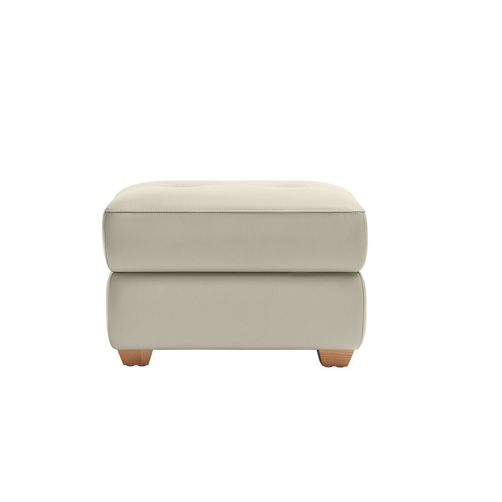 Dune Storage Footstool in Light Grey Leather Thumbnail 2