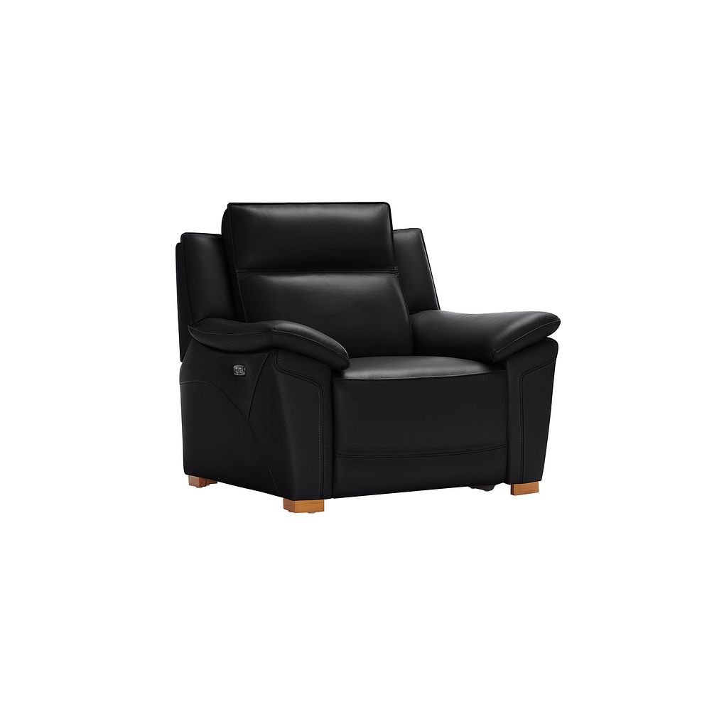 Dune Electric Recliner Armchair in Midnight Leather Thumbnail 1