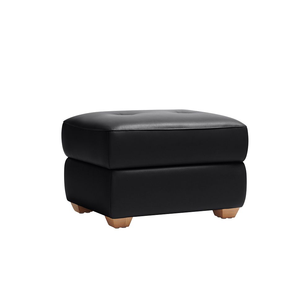Dune Storage Footstool in Midnight Leather 1