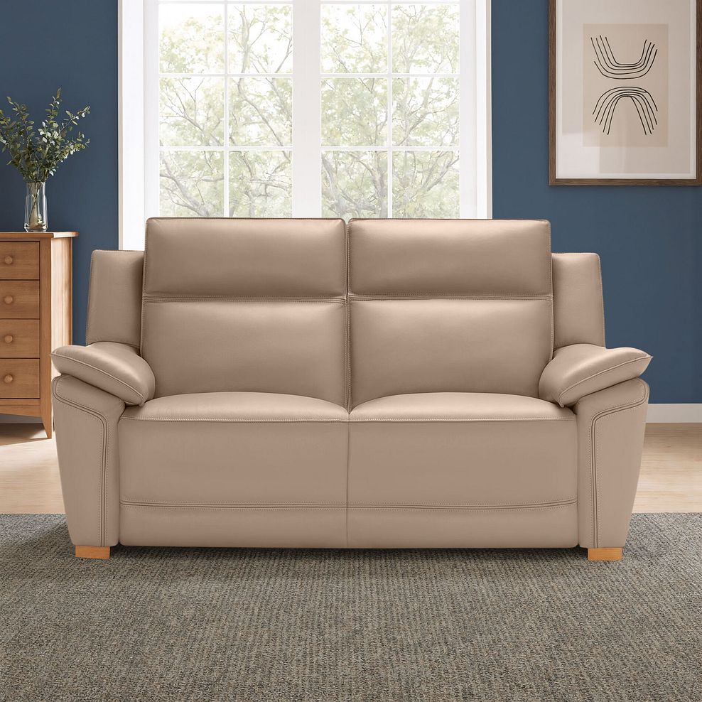 Dune 2 Seater Sofa in Pink Leather 1