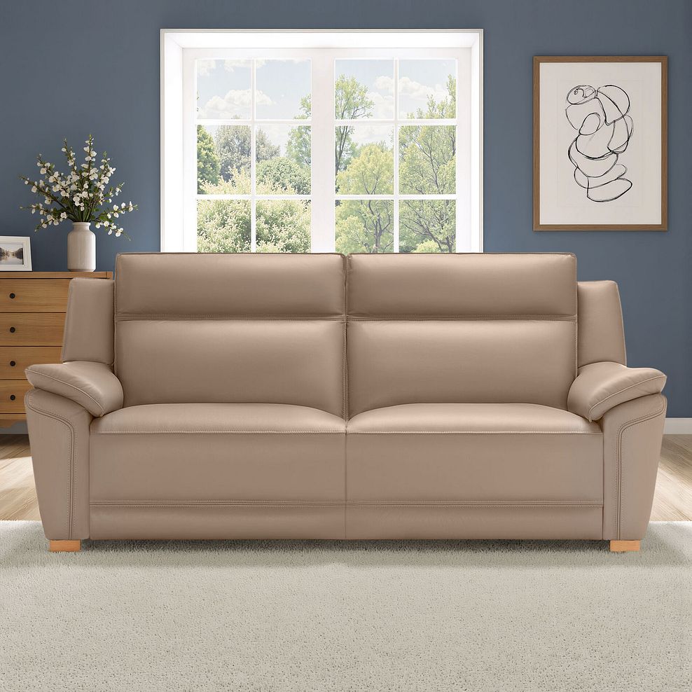 Dune 3 Seater Sofa in Pink Leather 1