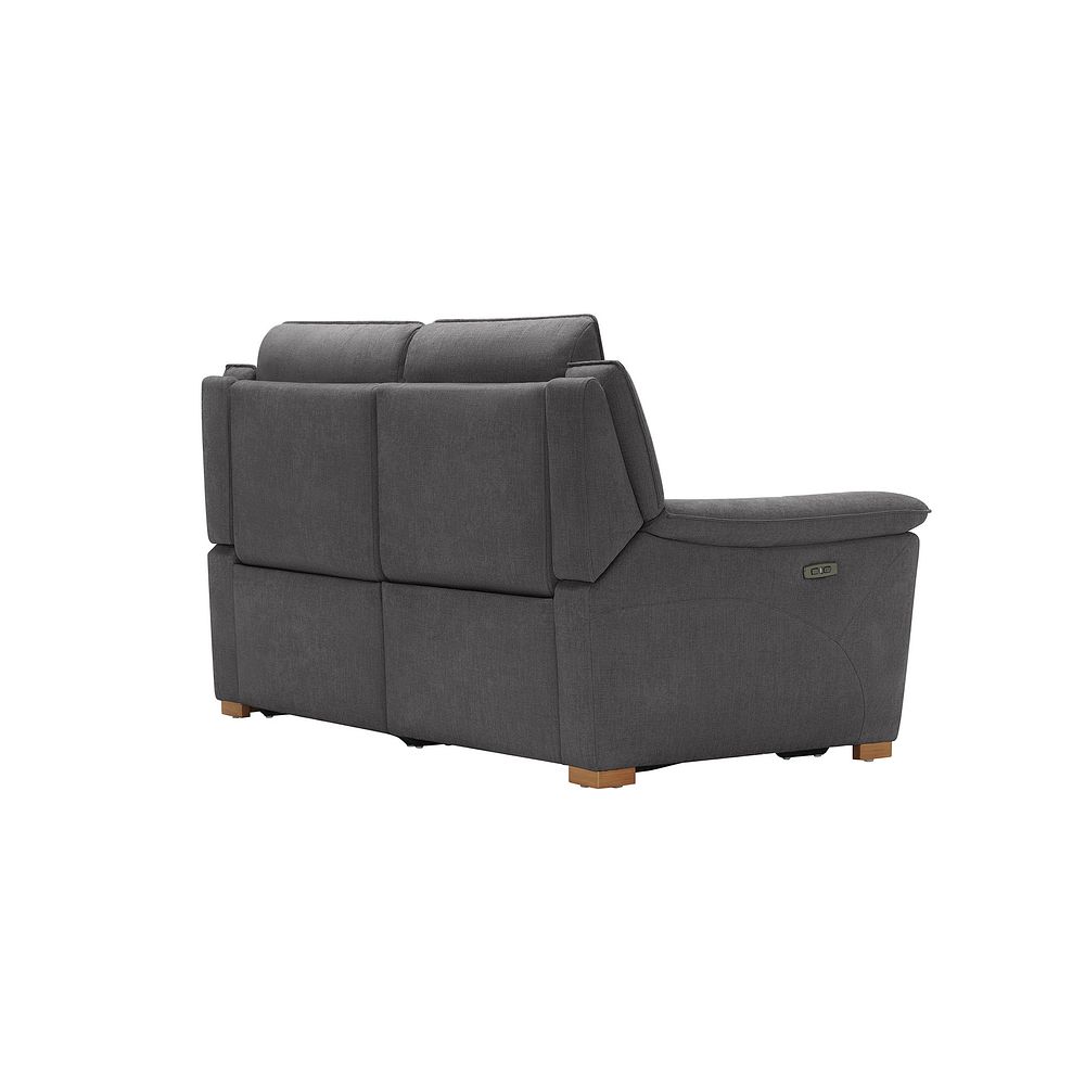 Dune 2 Seater Electric Recliner with Power Headrest Sofa in Sense Dark Grey Fabric 7