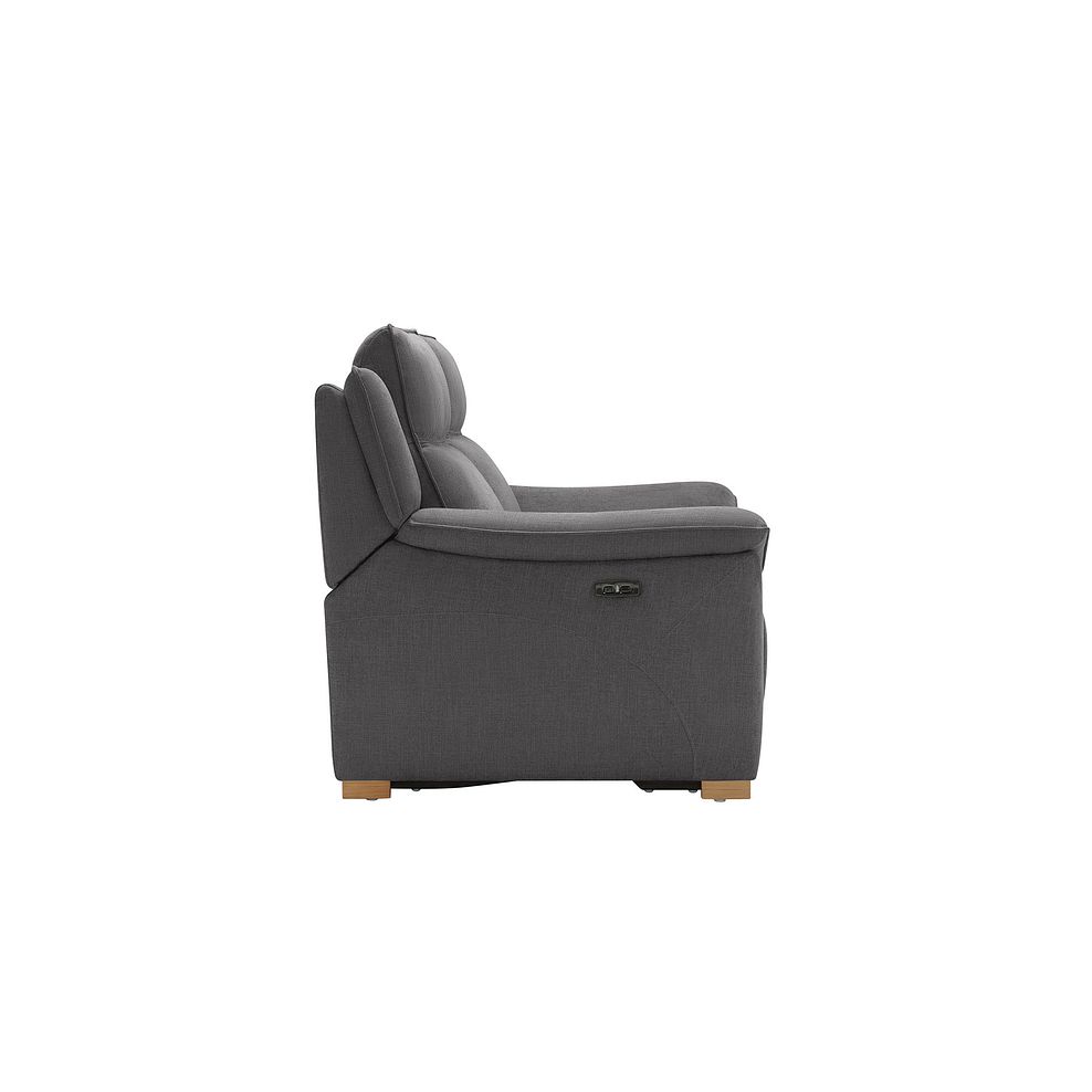 Dune 2 Seater Electric Recliner with Power Headrest Sofa in Sense Dark Grey Fabric 8