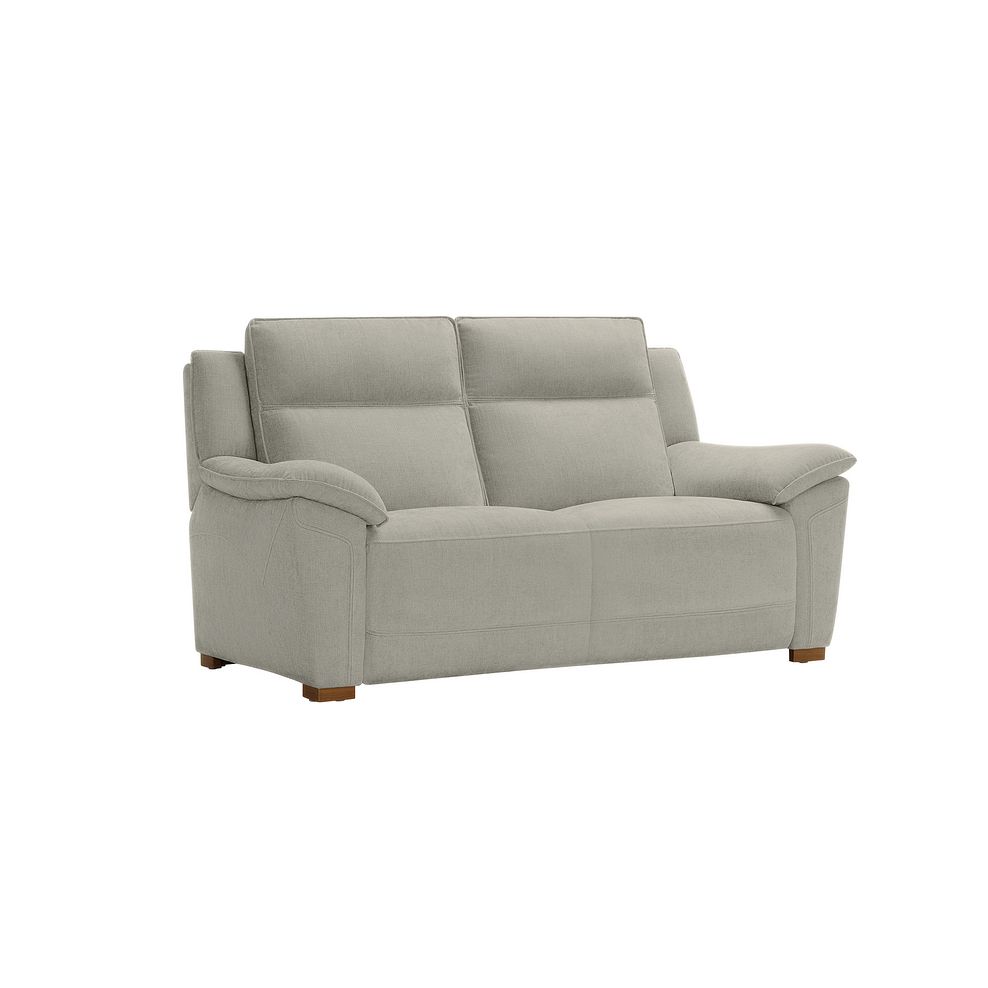 Dune 2 Seater Sofa in Sense Light Grey Fabric 3