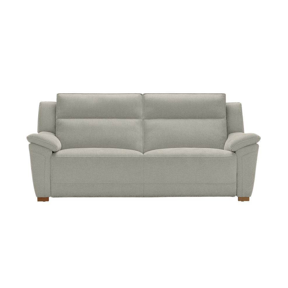 Dune 3 Seater Sofa in Sense Light Grey Fabric 4