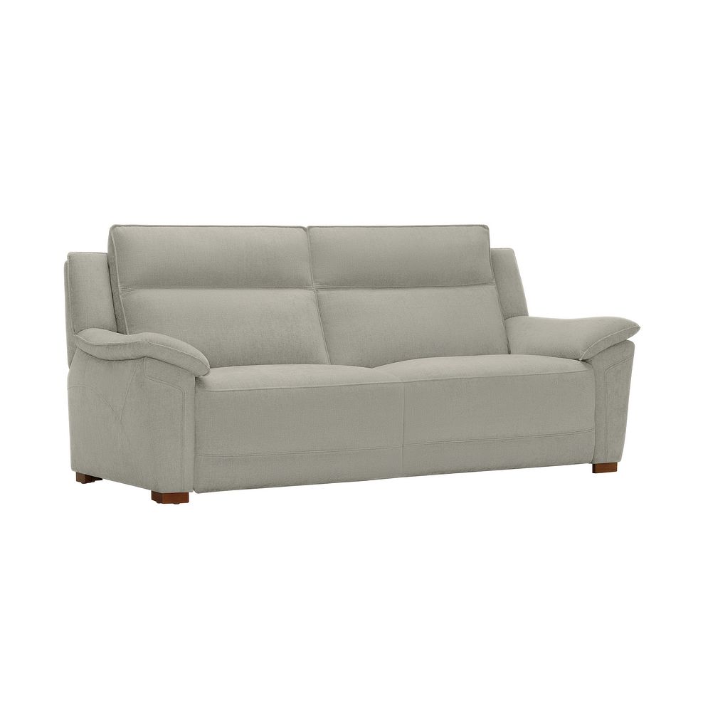 Dune 3 Seater Sofa in Sense Light Grey Fabric 3