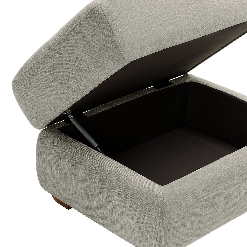 Dune Storage Footstool in Sense Light Grey Fabric 8