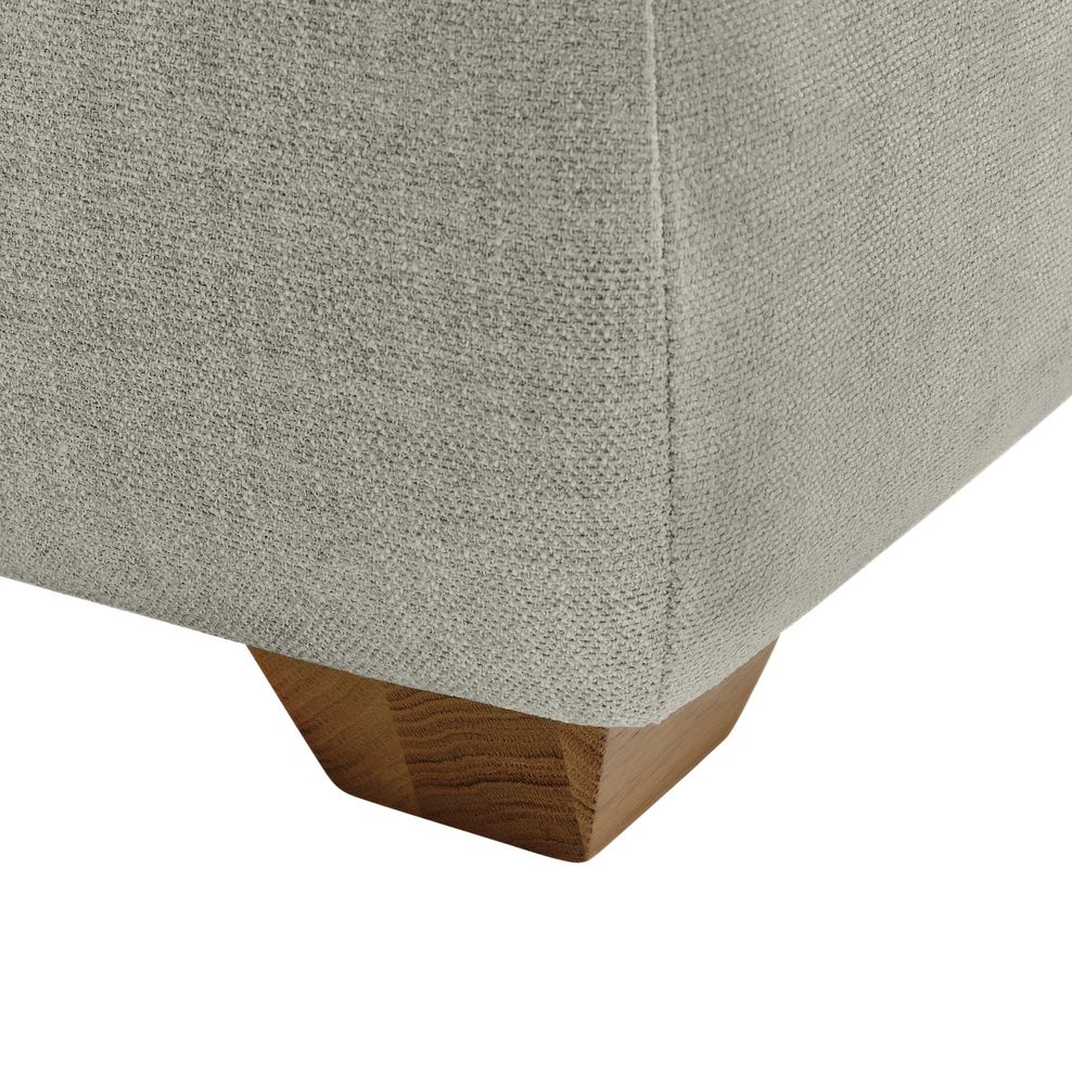 Dune Storage Footstool in Sense Light Grey Fabric 7