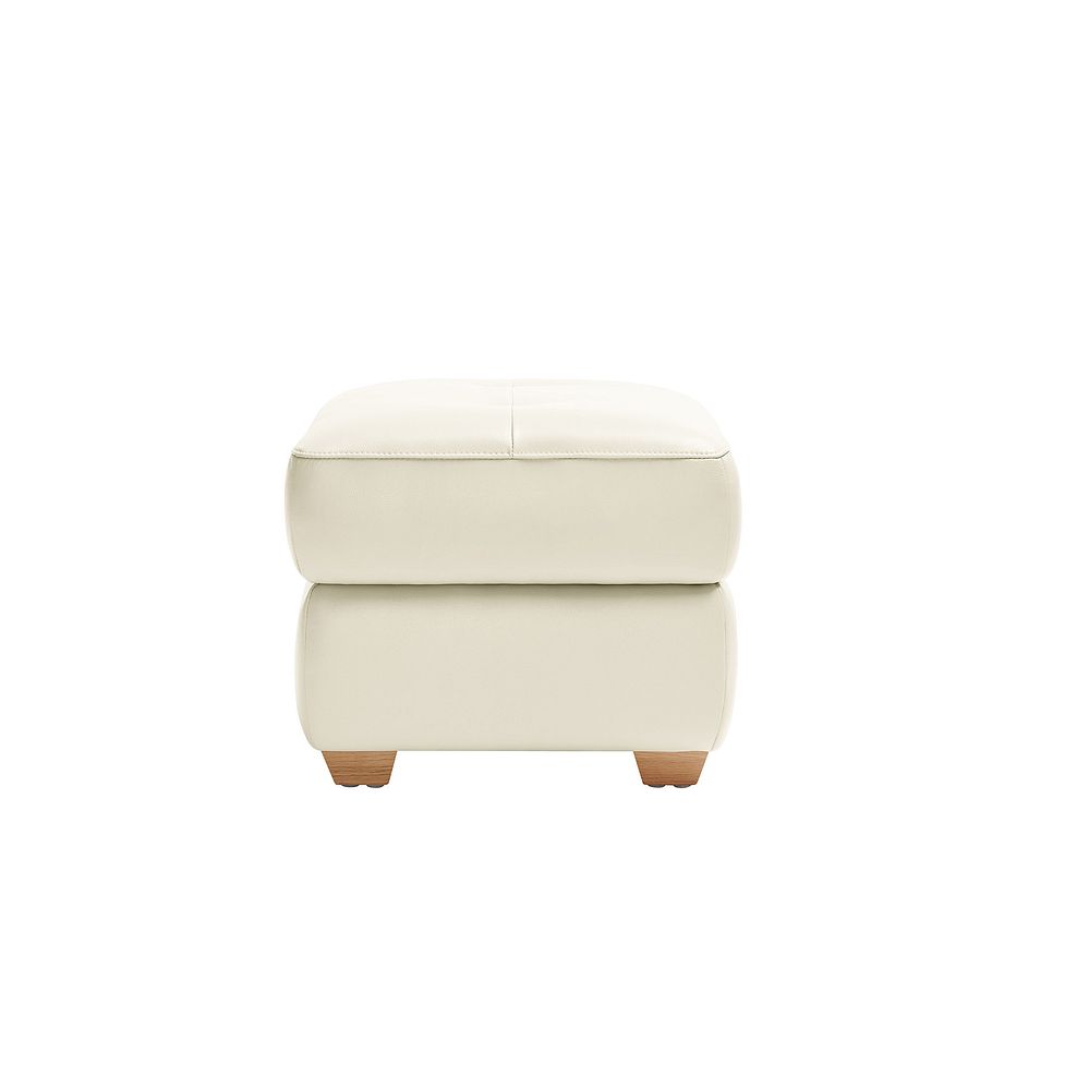Dune Storage Footstool in Snow White Leather Thumbnail 4
