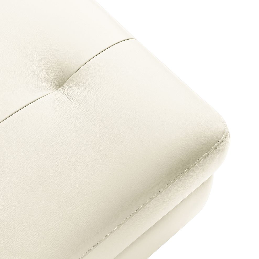 Dune Storage Footstool in Snow White Leather 6