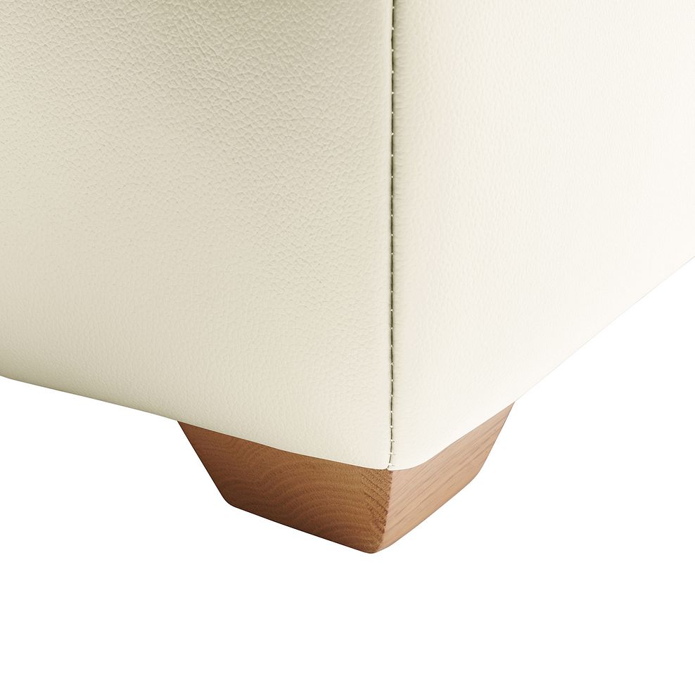 Dune Storage Footstool in Snow White Leather 5