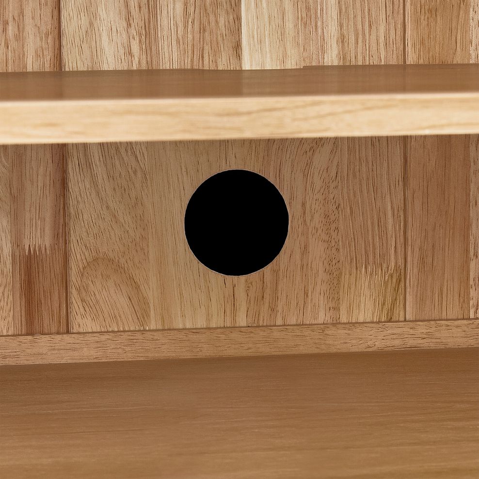 Durham Natural Oak Corner TV Unit 9