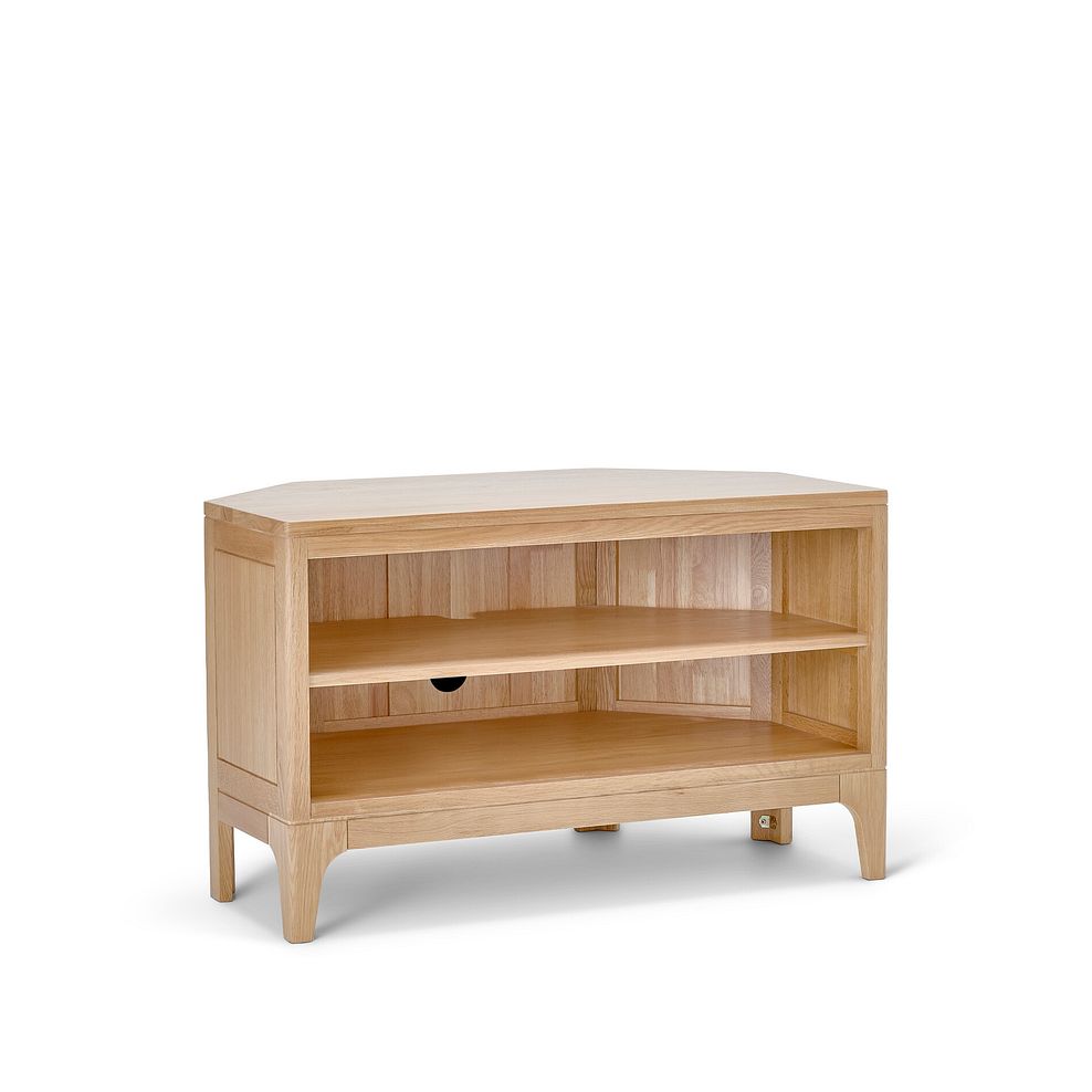 Durham Natural Oak Corner TV Unit 3