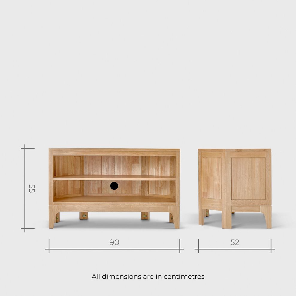 Durham Natural Oak Corner TV Unit 11