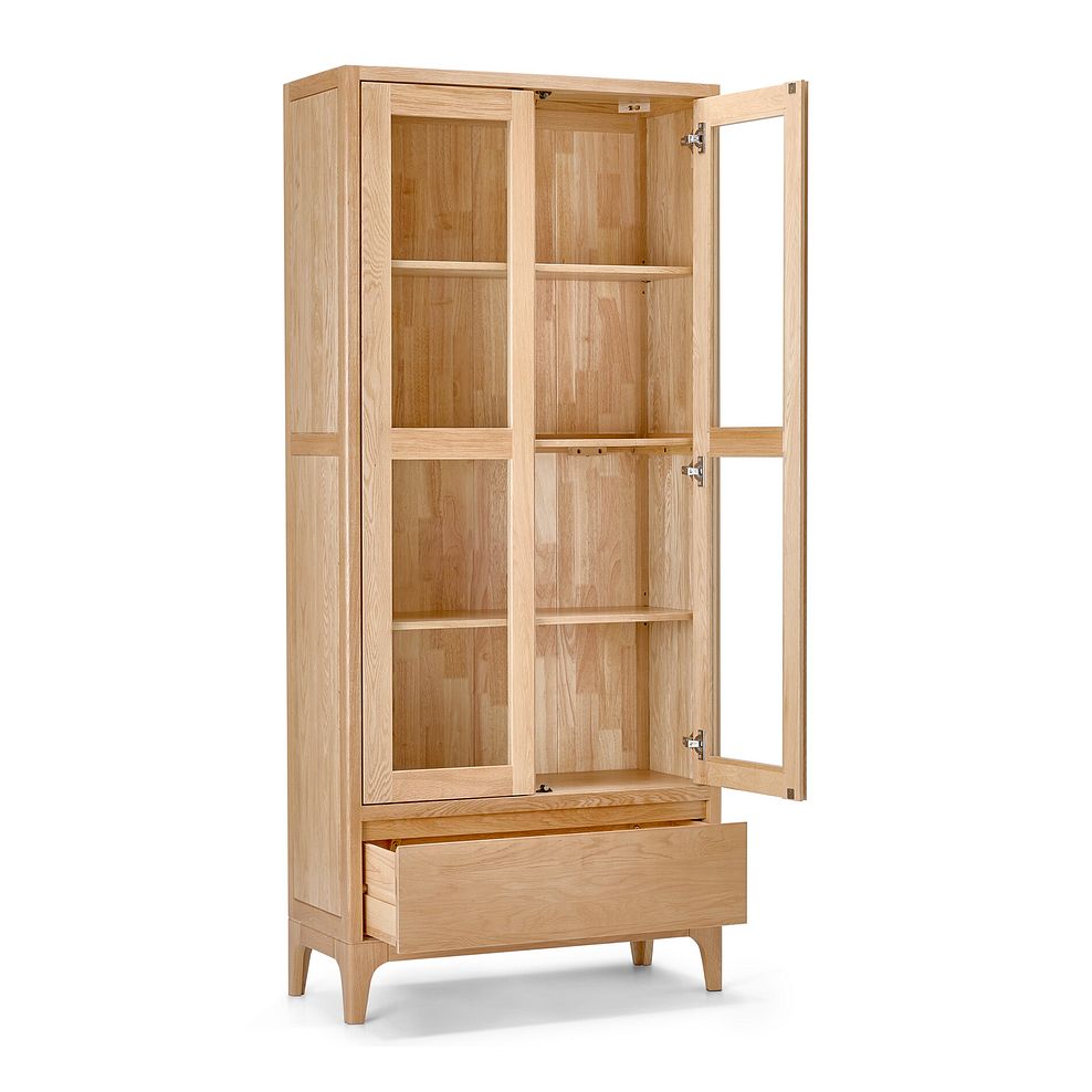 Durham Natural Oak Display Cabinet 4