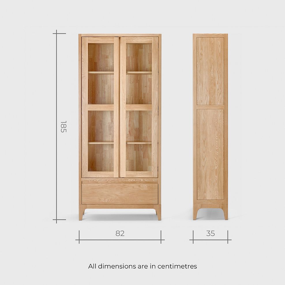 Durham Natural Oak Display Cabinet 14