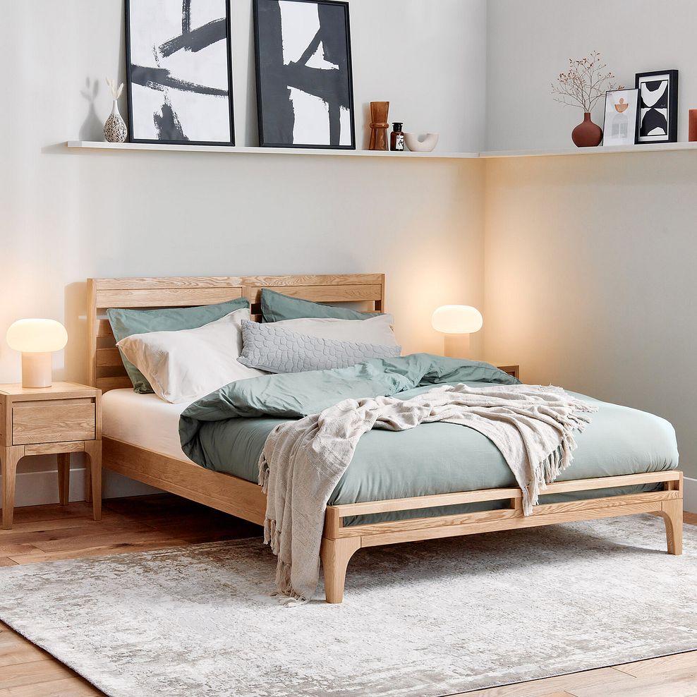 Durham Natural Oak Double Bed 2