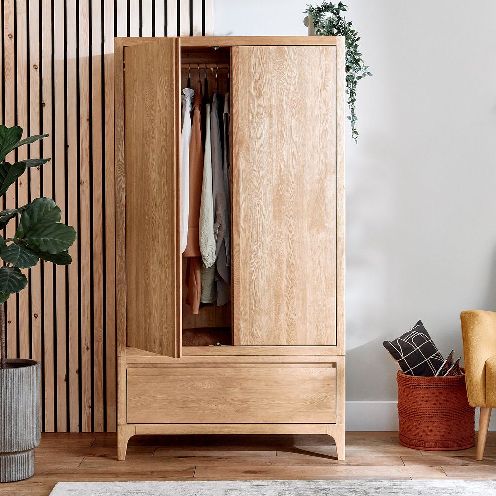 Durham Natural Oak Double Wardrobe 2