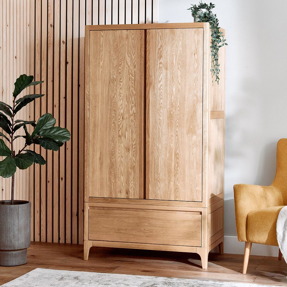 Durham Natural Oak Double Wardrobe 3