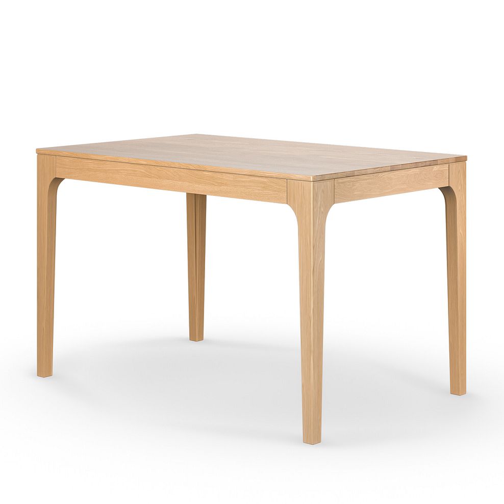 Durham Natural Oak Fixed Dining Table And 6 Arched Backs In Verona Chocolate  2