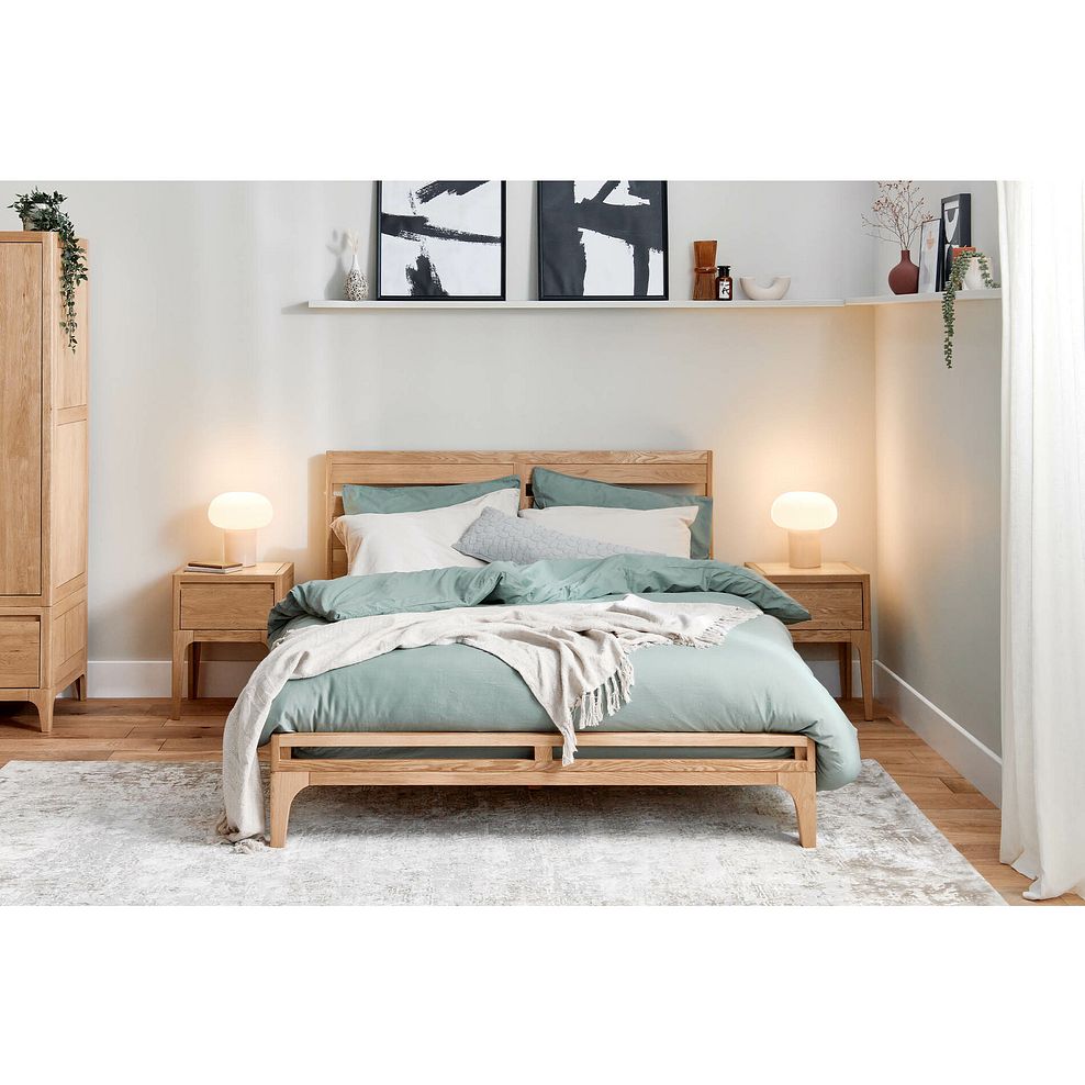 Durham Natural Oak King-Size Bed 2