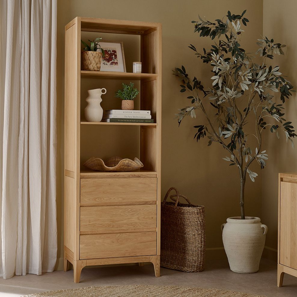 Durham Natural Oak Open Shelving Unit 2