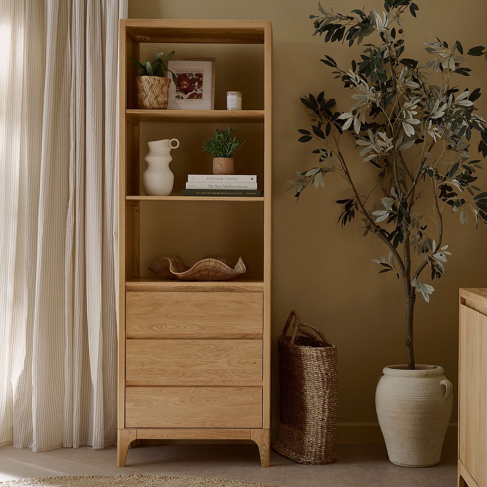 Durham Natural Oak Open Shelving Unit 1