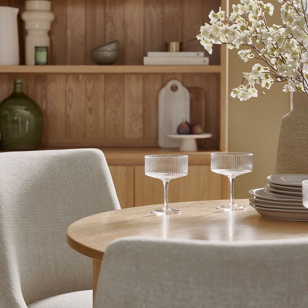 Durham Natural Oak Round Dining Table 120cm 3