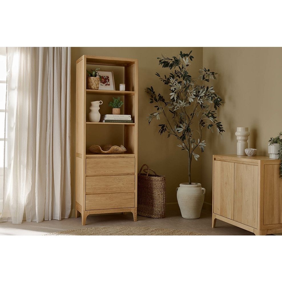 Durham Natural Oak Open Shelving Unit 1