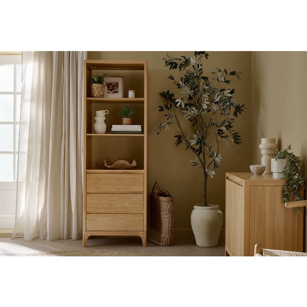 Durham Natural Oak Open Shelving Unit 2