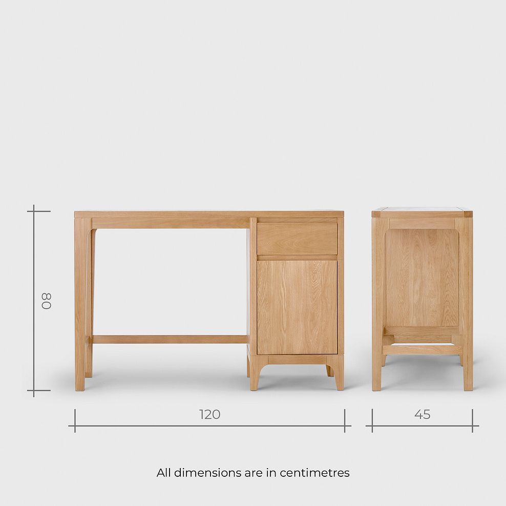 Durham Natural Oak Single Pedestal Desk 14